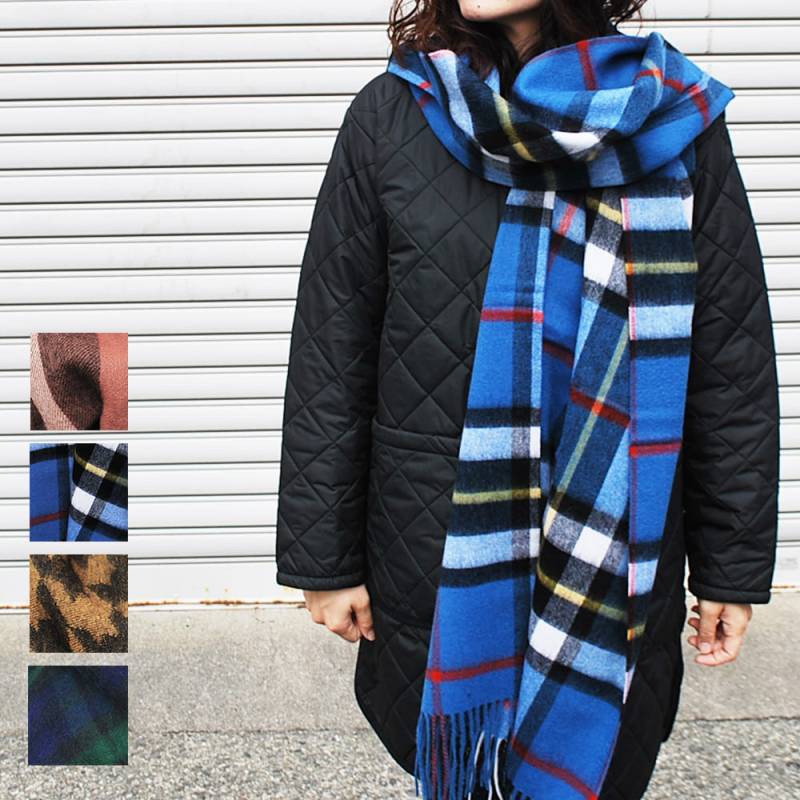 ストール  マフラー ツイードミル チェック柄 無地 tweedmill48×190