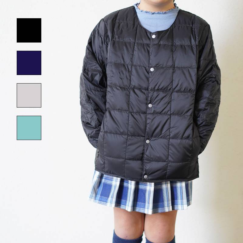 【26AW 一部予約】インナーダウンジャケット DOWN 長袖 クルーネックボタン タイオン 体温 TAION-K104 TAION-Y104