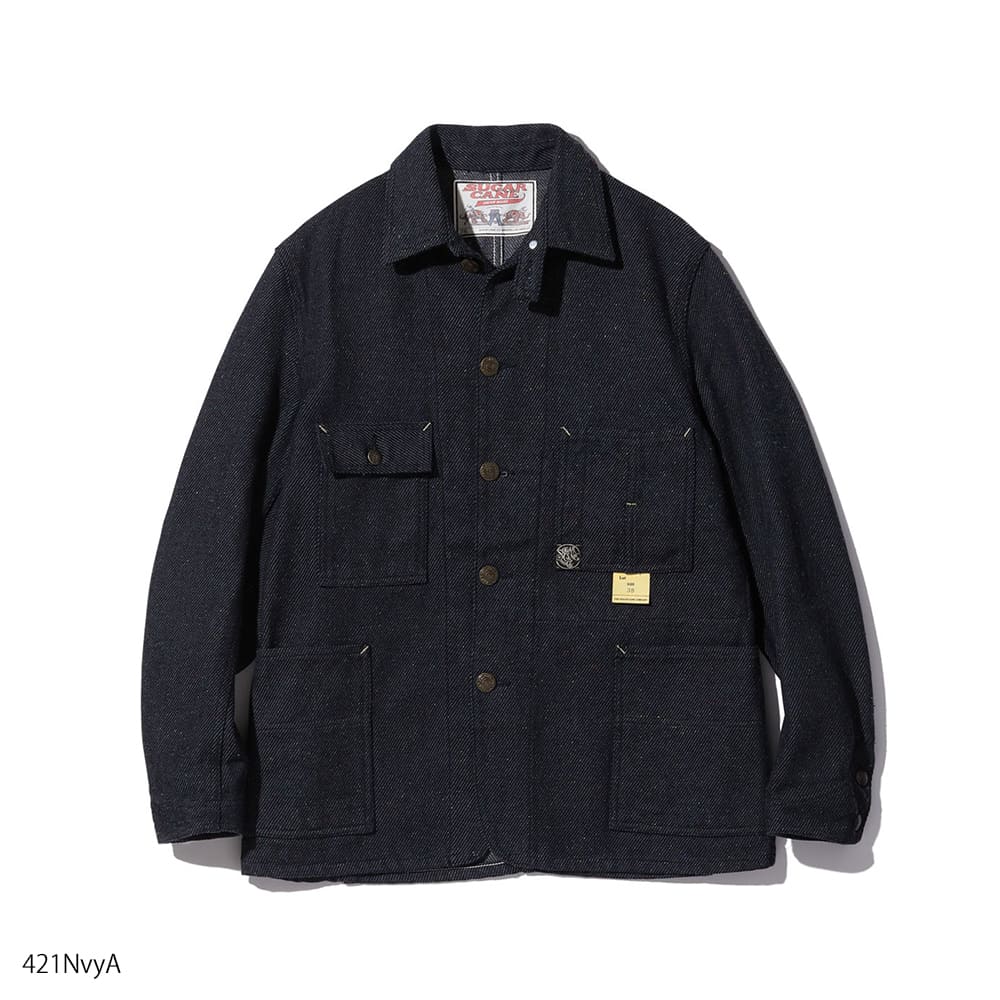 デニムワークコート シュガーケーン デニム インディゴ SUGAR CANE Lot No. SC15445 / FICTION ROMANCE 13.7oz. INDIGO NEP DENIM WORK COAT
