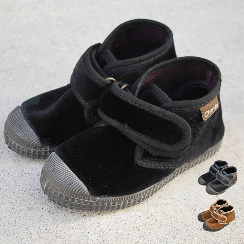 ベロア ブーツ ベルクロ キッズ ベビー シエンタ Cienta 13-21cm975075