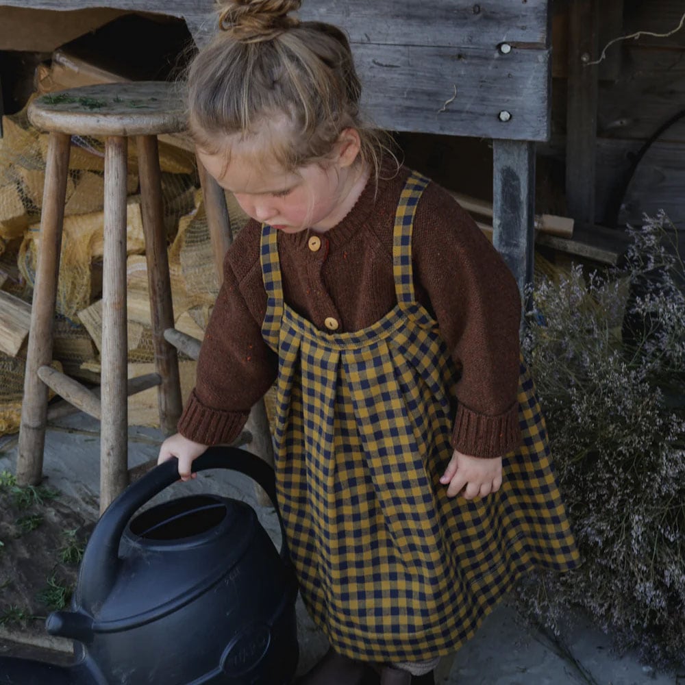 カーディガン  キッズ  ベビー オーガニックズー  Organic Zoo Soil / Oatmeal Boxy Wool Cardigan SBWCARD OBWCARD