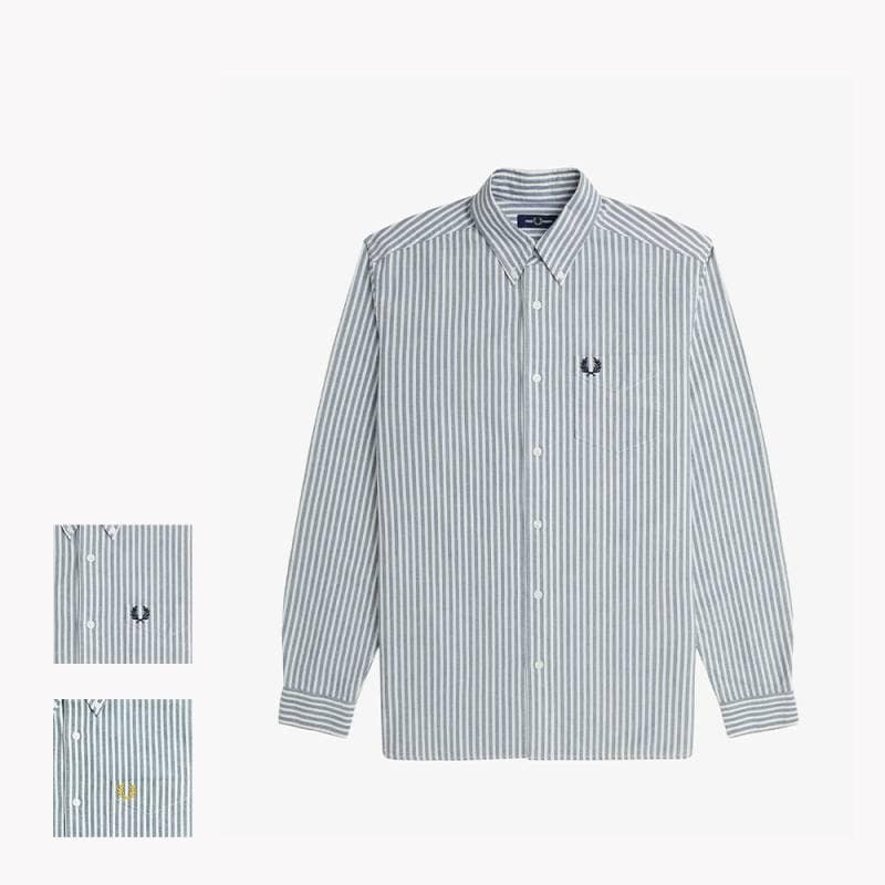 【SALE／30%OFF】フレッドペリー シャツ メンズ ストライプ オックスフォードシャツ FRED PERRY STRIPE OXFORD SHIRT 【国内正規品】M6574