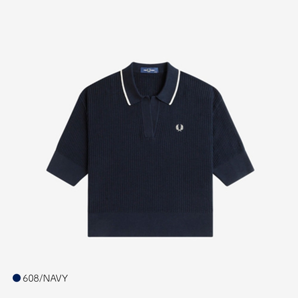 フレッドペリー ニット シャツ レディース 半袖 FRED PERRY OPEN-COLLAR MESH KNIT SHIRT 【国内正規品】K9114