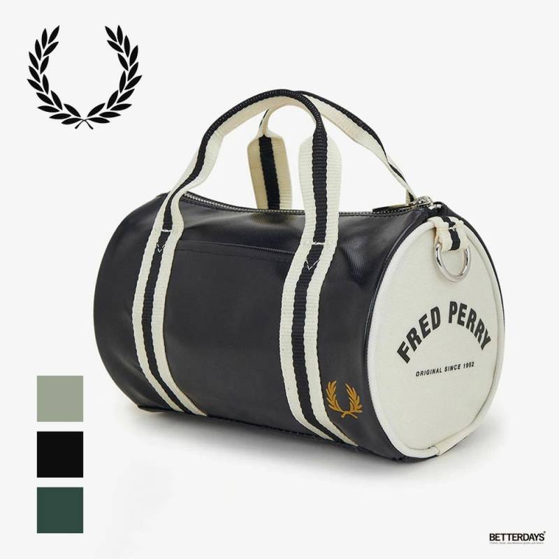フレッドペリー ミニバレルバッグ ボストンバッグ ショルダー ユニセックス FRED PERRY CLASSIC MINI BARREL BAG 【国内正規品】L9256