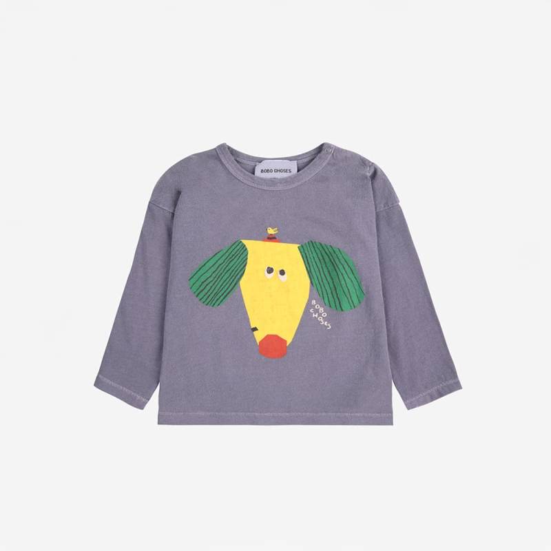 Tシャツ ベビー ボボ・ショーズ ロングスリーブ 長袖 HAPPY DOG T-SHIRT【国内正規品】 Bobo Choses B125AB017