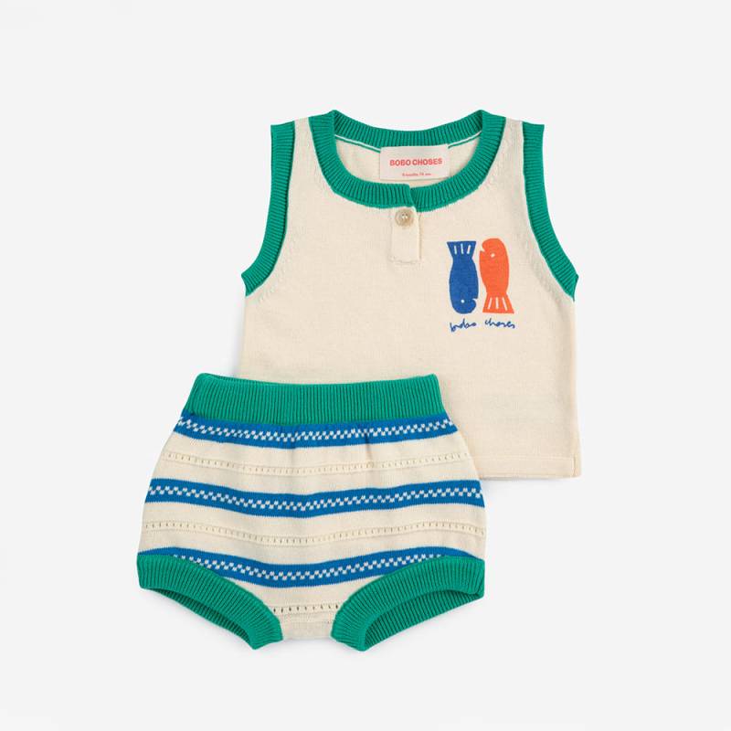 ニット 上下セット ベビー ボボ・ショーズ LUCKY FISH KNITTED SET【国内正規品】 Bobo Choses B125AB106