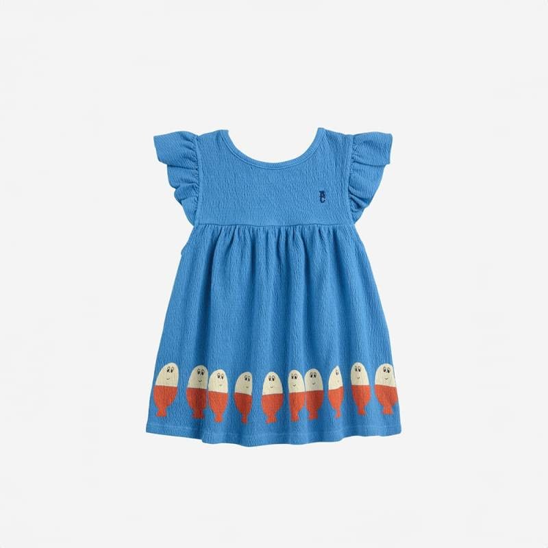 ワンピース ベビー キッズ ボボ・ショーズ フリルドレス MORNING EGG RUFFLE DRESS【国内正規品】 Bobo Choses B125AB119