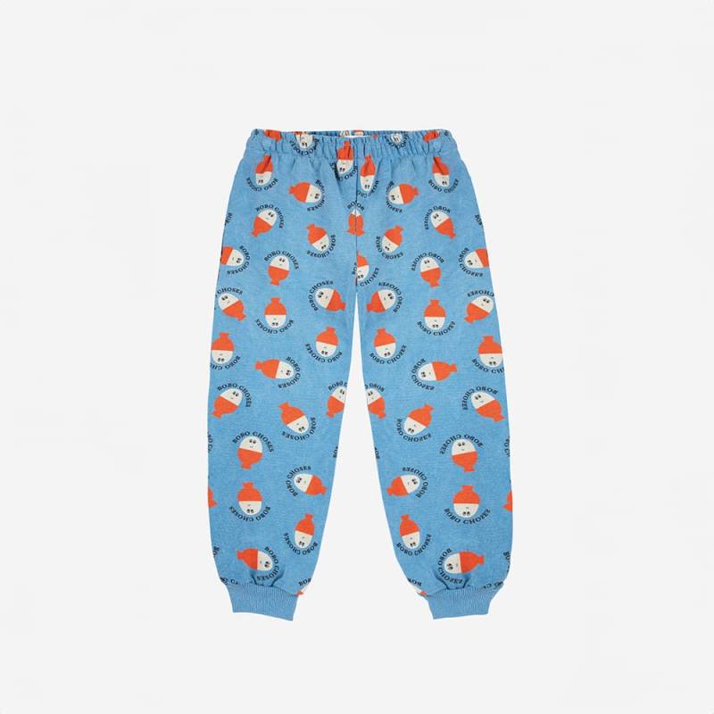 スウェットパンツ キッズ ベビー ボボ・ショーズ ジョギングパンツ 総柄 MORNING EGG ALL OVER JOGGING PANTS【国内正規品】 Bobo Choses B125AC076
