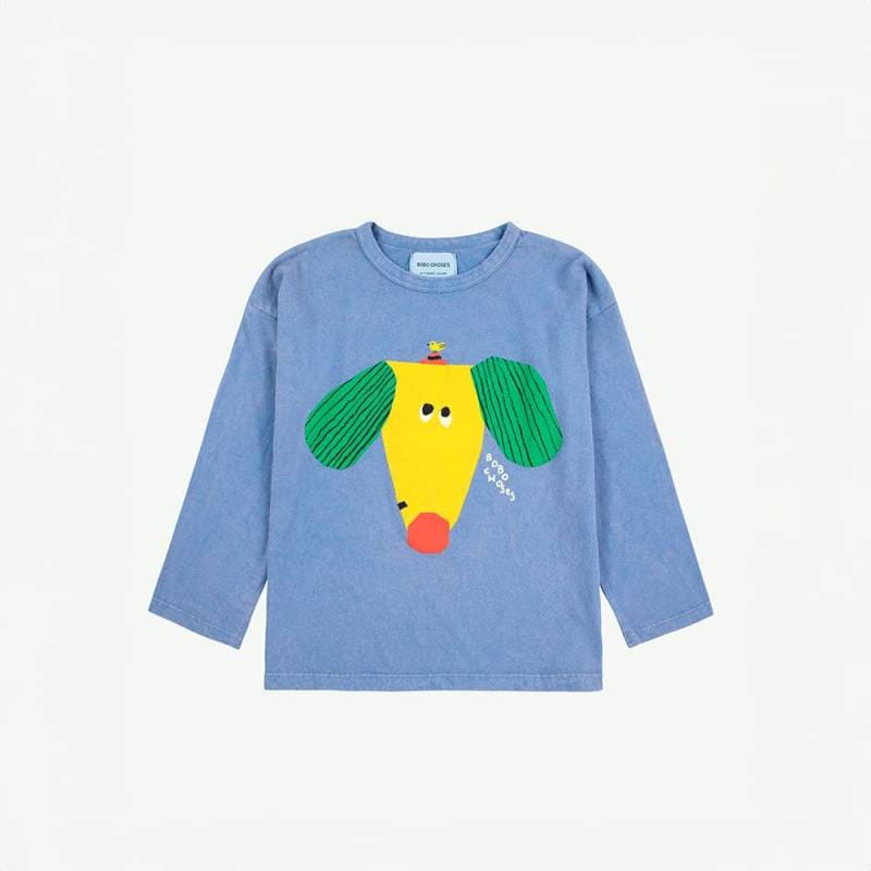 Tシャツ キッズ ベビー ボボ・ショーズ ロングスリーブ 長袖 HAPPY DOG T-SHIRT【国内正規品】 Bobo Choses B125AC137