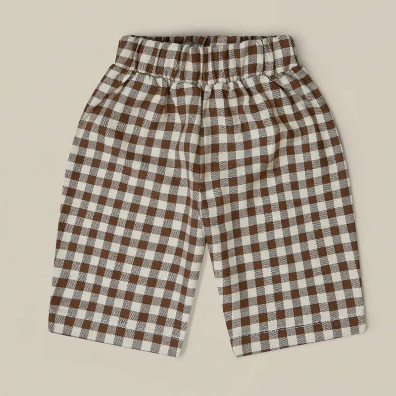 パンツ キッズ ベビー オーガニックズー Organic Zoo Chestnut Gingham Traveller Pants【国内正規品】 13GHTP