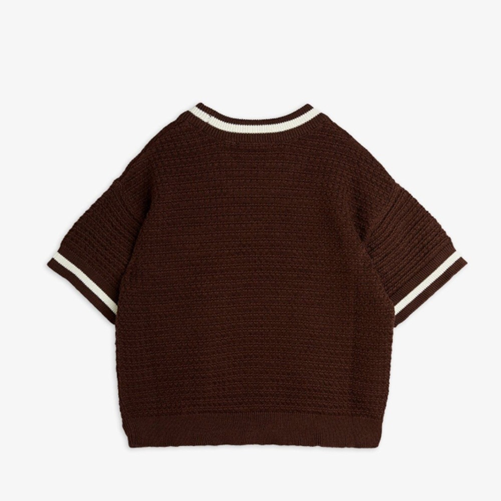 ニット Tシャツ キッズ ミニロディーニ トカゲ カメレオン【国内正規品】 mini rodini LIZARD CROCHET KNIT T-SHIRT