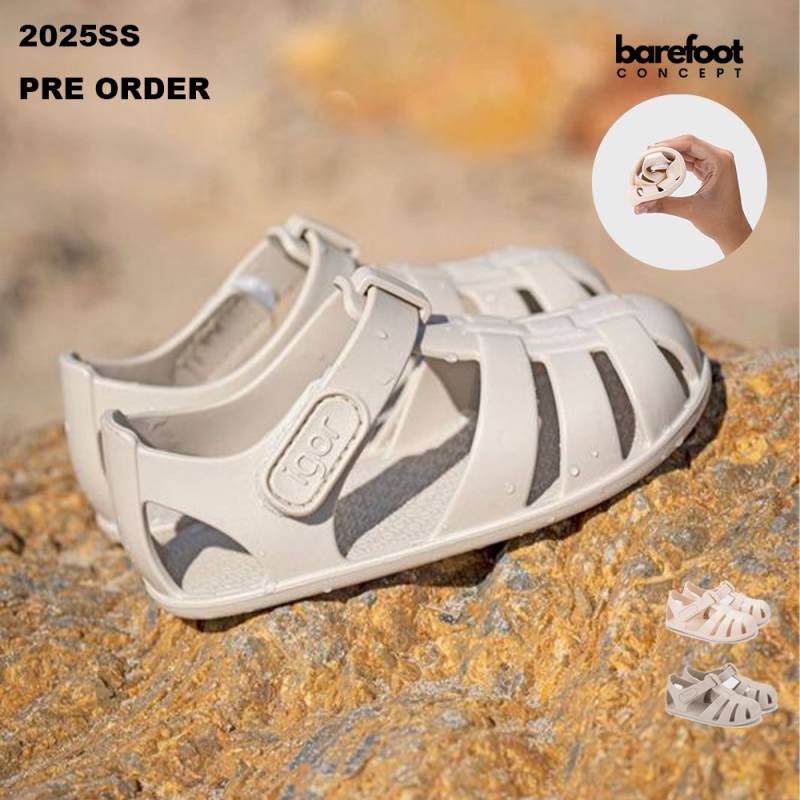 イゴール サンダル キッズ ネモソリッド igor S10324 NEMO SOLID barefoot ベルクロ 11cm-17cm スペイン 靴 【国内正規品】