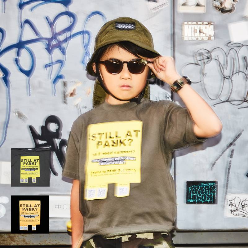 Tシャツ キッズ THE PARK SHOP POSTER PARK TEE ザ・パークショップ ポスター QRコード 125-145cm 【国内正規品】TPS-804