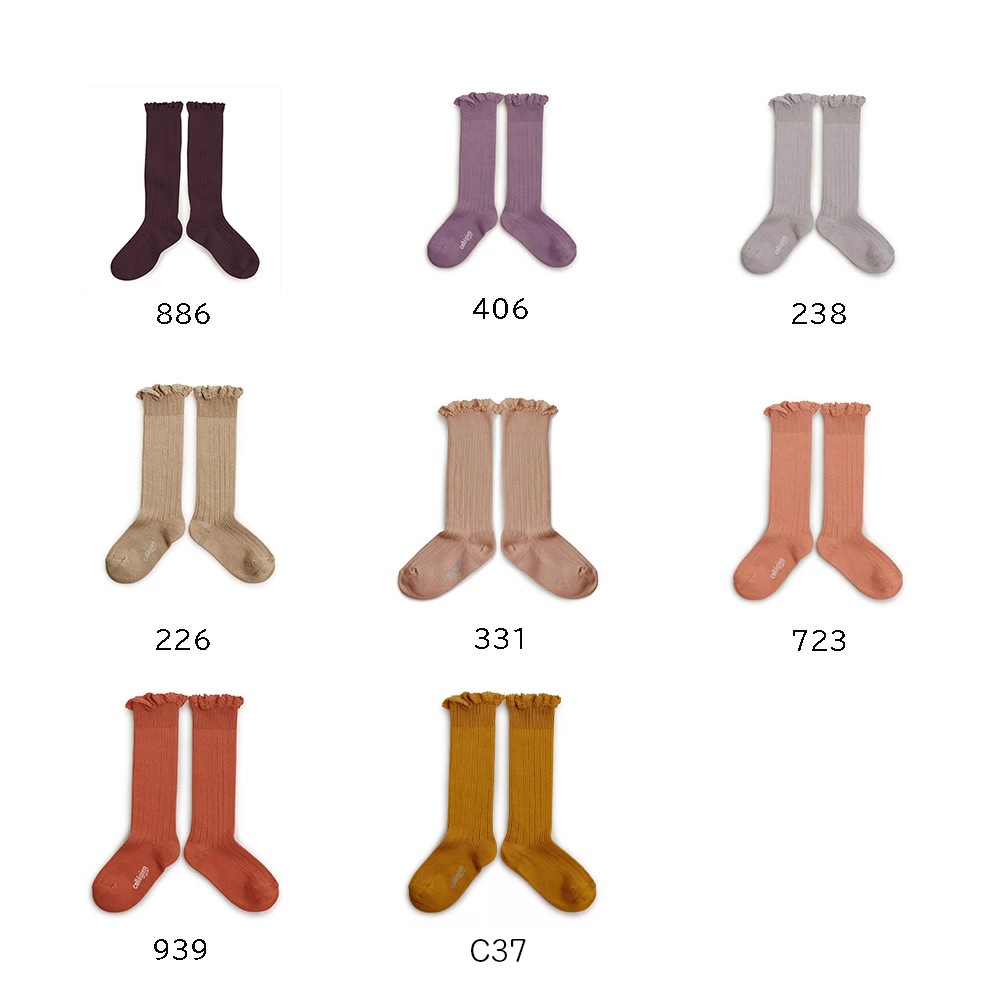 ハイソックス 女の子 コレジアン ジョセフィン レース/レーストリムニーハイ ソックス 靴下 キッズ ベビー  collegien JOSEPHINE