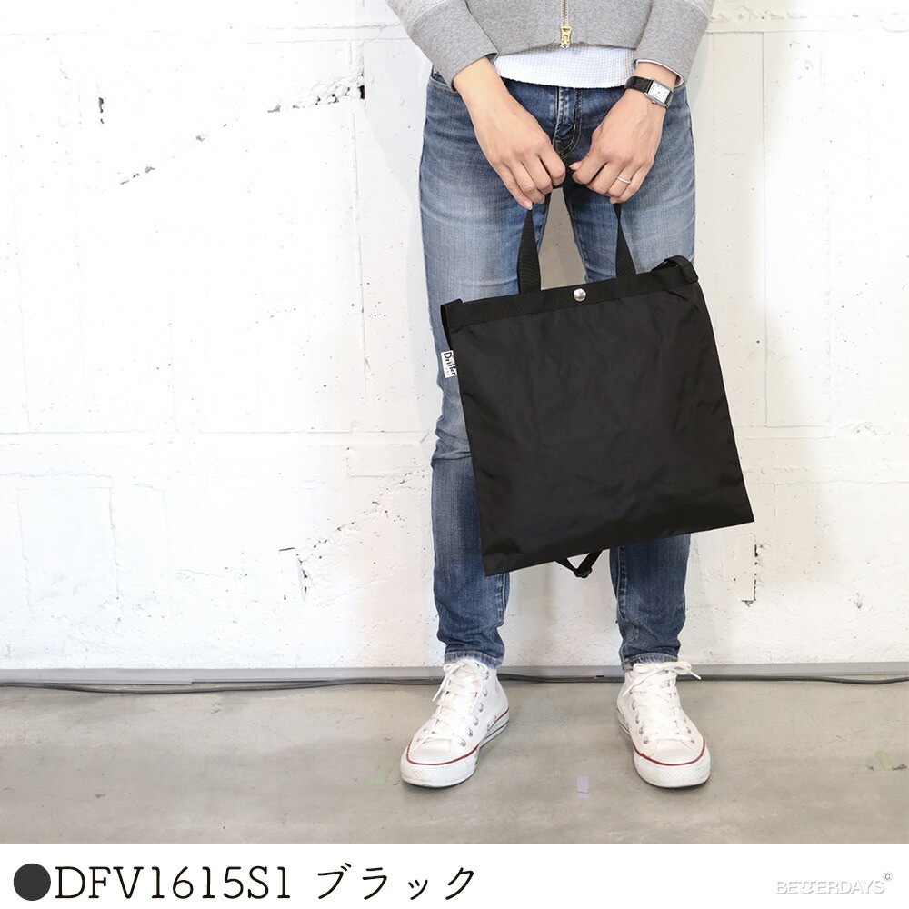 トートバッグ ドリフター メンズ レディース エレメンタリートートバッグ Drifter ELEMENTARY TOTE BLACK