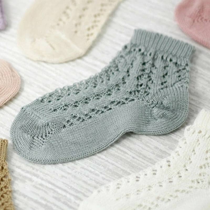 ソックス 靴下 コンドル Condor  Perle Cotton Openwork Short socks  パール オープンワーク コットン ショートソックス ベビー キッズ 英国王女着用商品 【国内正規品】 2518-4