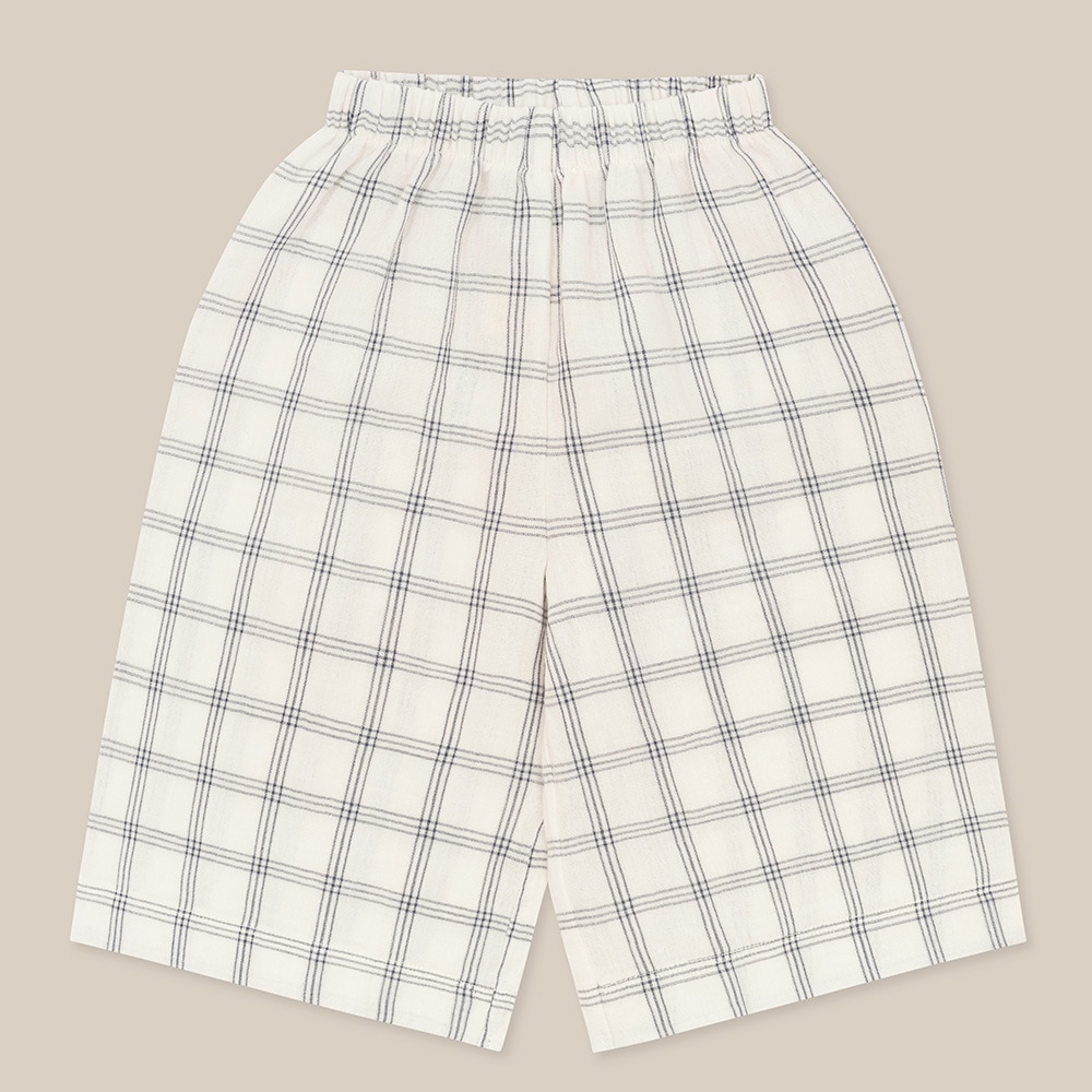 パンツ ズボン  キッズ  ベビー オーガニックズー  Organic Zoo Navy Window Check Wide Leg Pants【国内正規品】 16nwcwl