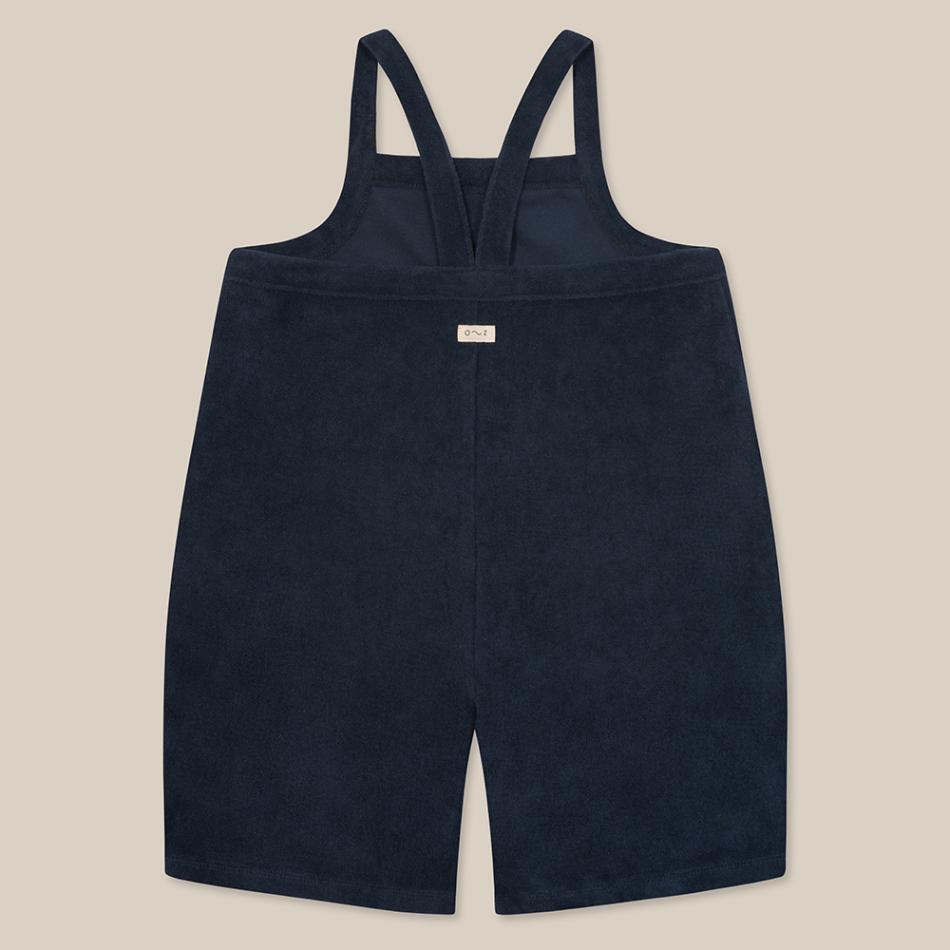サロペット キッズ  ベビー オーガニックズー Organic Zoo Navy Terry Cropped Dungarees【国内正規品】 16cdnoz