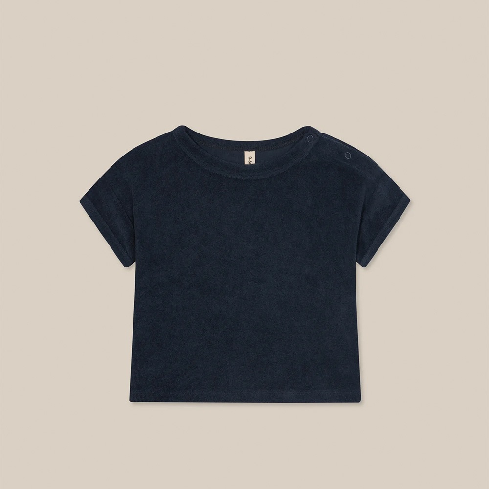 Tシャツ キッズ ベビー オーガニックズー Organic Zoo Navy Terry Boxy T-Shirt【国内正規品】 16sotnoz