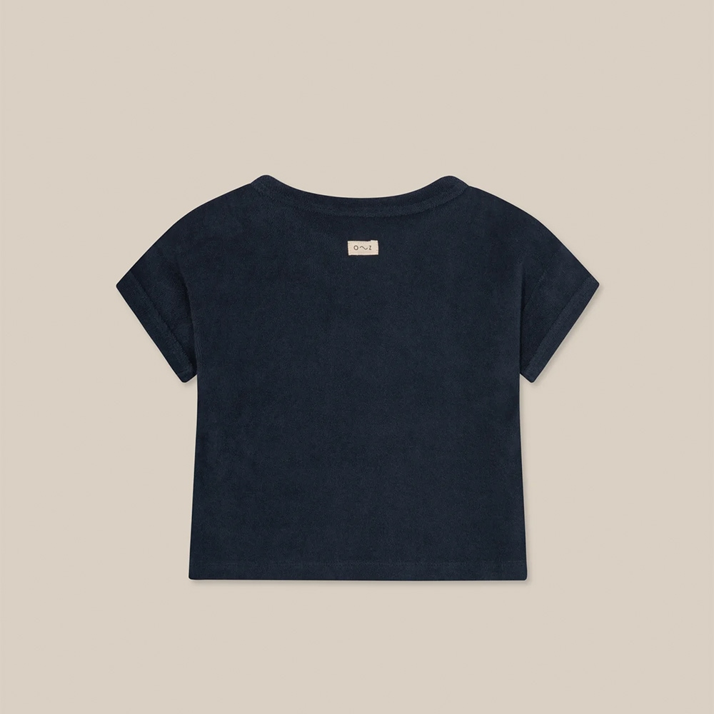 Tシャツ キッズ ベビー オーガニックズー Organic Zoo Navy Terry Boxy T-Shirt【国内正規品】 16sotnoz