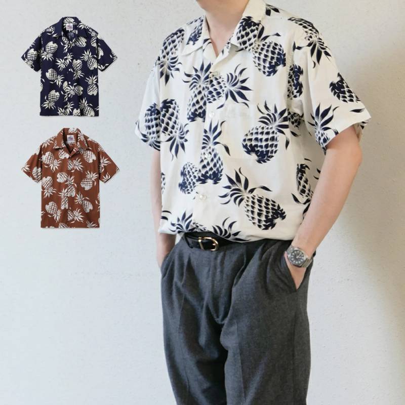 ハワイアンシャツ アロハシャツ メンズ サンサーフ コットン デュークス・パイナップル SUN SURF Lot No. DK37811 / DUKE KAHANAMOKU COTTON HAWAIIAN SHIRT “DUKE'S PINEAPPLE” 