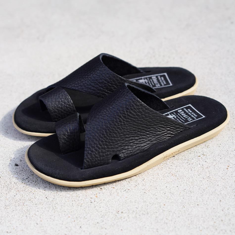 トングサンダル ビーチサンダル メンズ アイランドスリッパ LEATHER BLACK 25-29cm 【国内正規品】 ISLAND SLIPPER PTS704BH