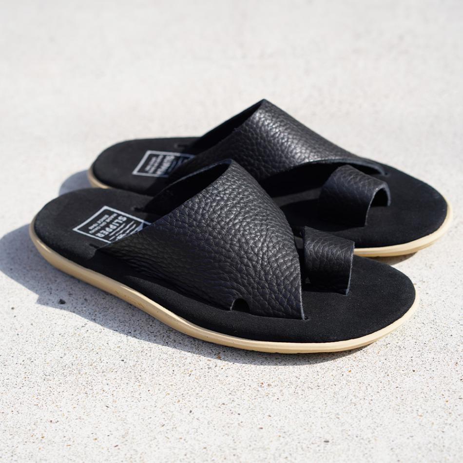 トングサンダル ビーチサンダル メンズ アイランドスリッパ LEATHER BLACK 25-29cm 【国内正規品】 ISLAND SLIPPER PTS704BH