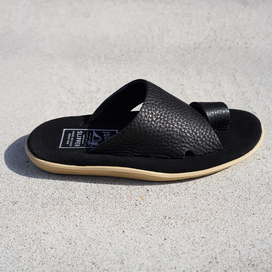 トングサンダル ビーチサンダル メンズ アイランドスリッパ LEATHER BLACK 25-29cm 【国内正規品】 ISLAND SLIPPER PTS704BH