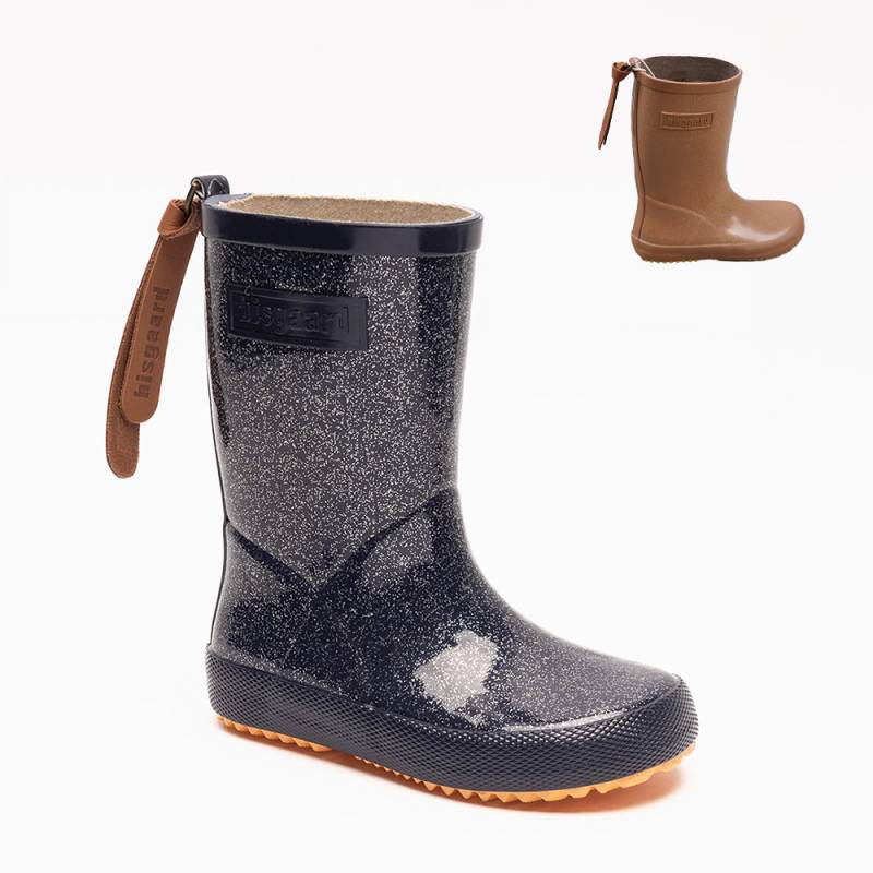 レインブーツ ベーシックラバー ビスゴ 長靴   レインシューズ デンマーク ラメ グリッター bisgaard fashion ocean glitter / brown glitter【国内正規品】