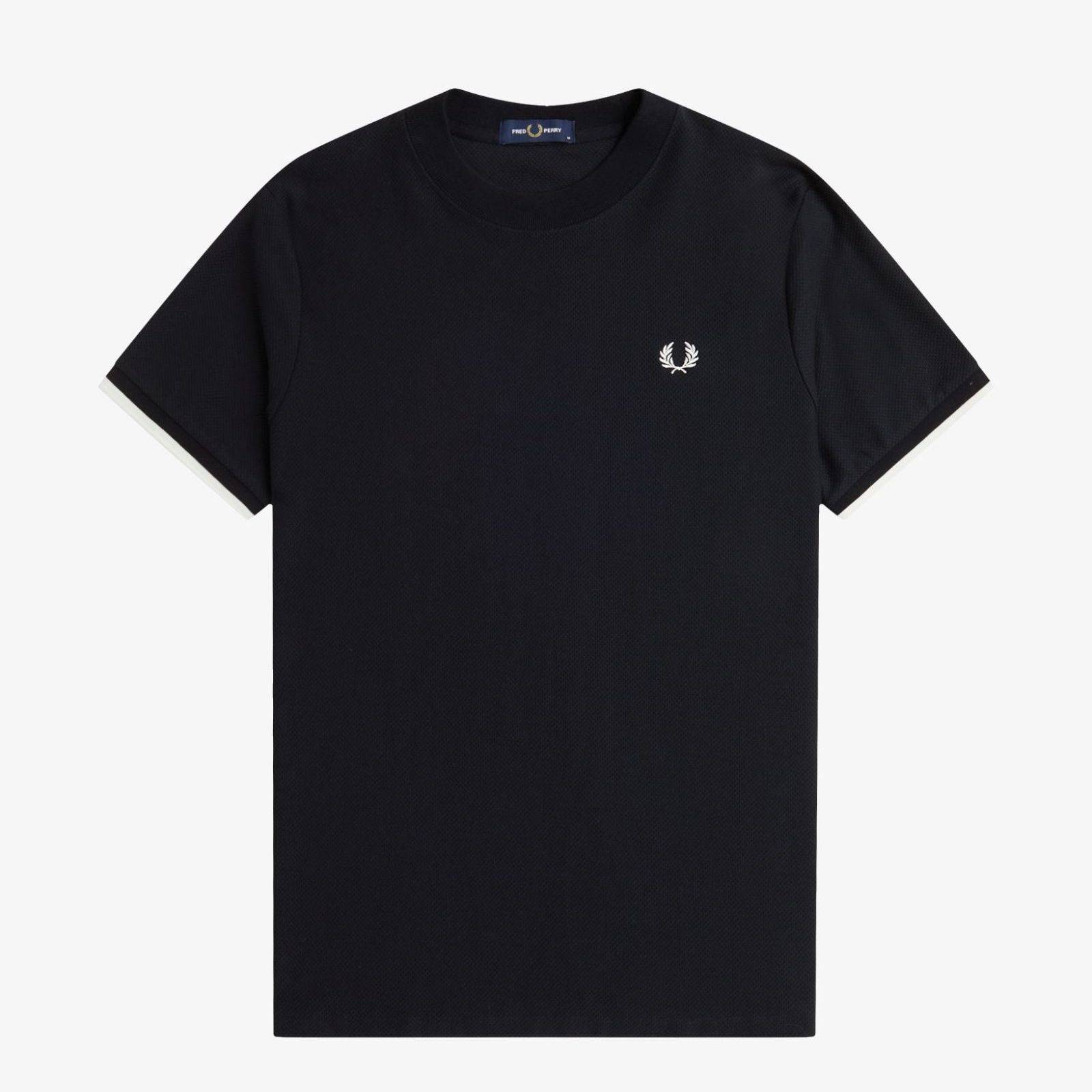 【SALE／10%OFF】フレッドペリー  Tシャツ メンズ 半袖 FRED PERRY Tipped Cuff Pique T-Shirt 【国内正規品】M4654