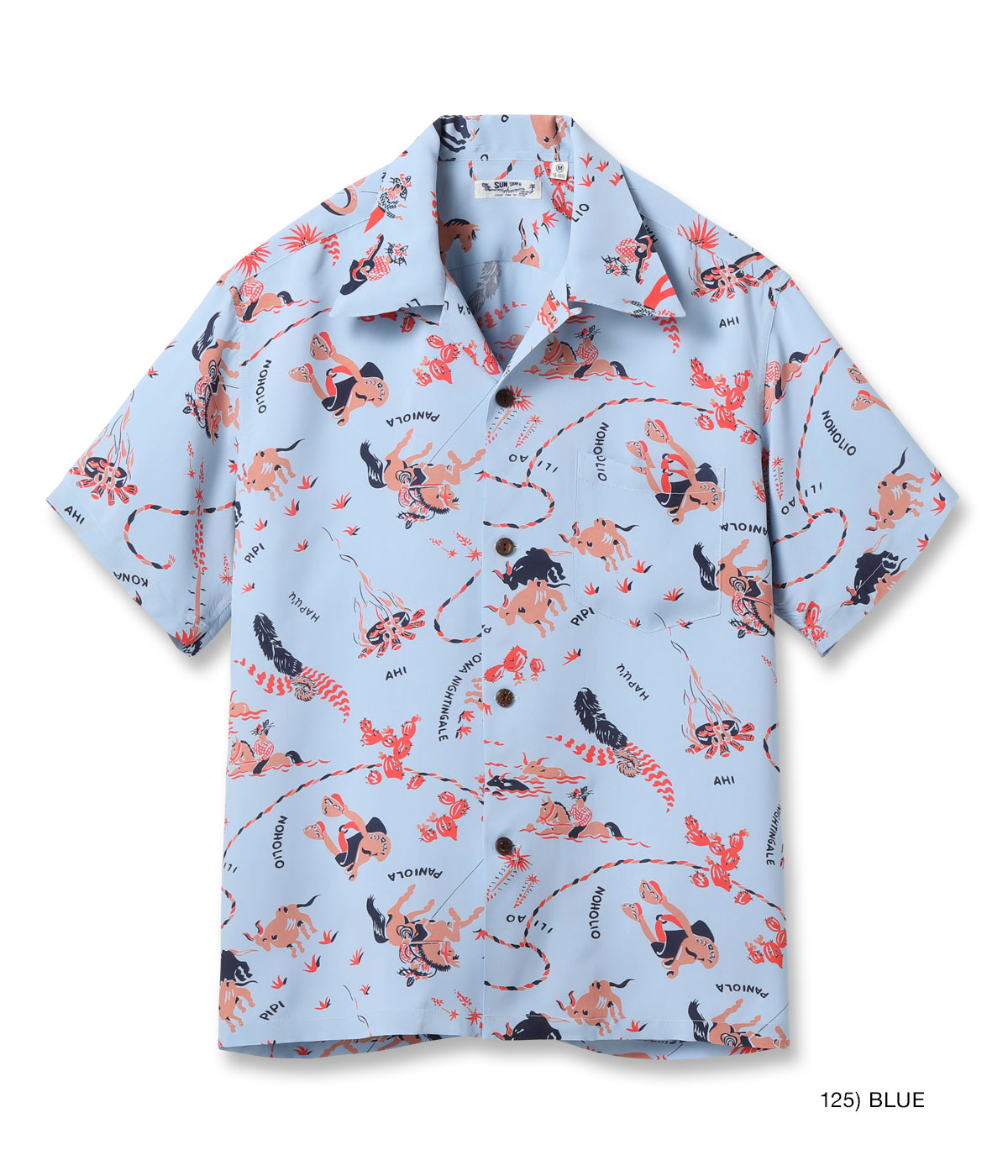 SUN SURF Lot No. SS39420 / RAYON HAWAIIAN SHIRT “PANIOLA TOWN”