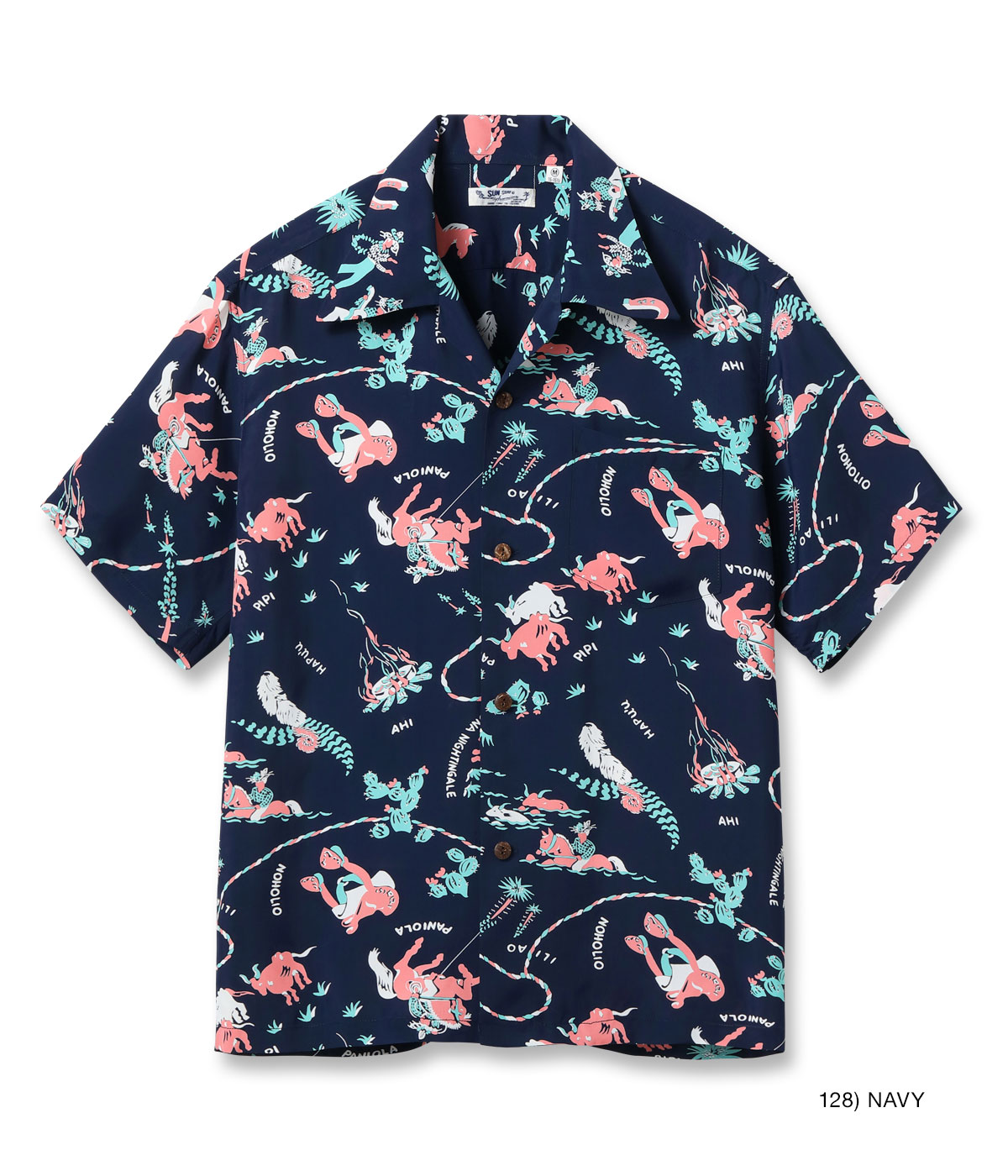 SUN SURF Lot No. SS39420 / RAYON HAWAIIAN SHIRT “PANIOLA TOWN”