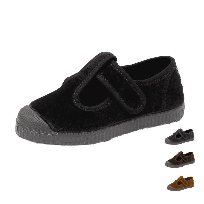 【25AW 一部予約 9月末頃入荷予定】シエンタ ベロア Cienta ベルクロTストラップ  /ジュニア スニーカー 靴  12.5-21cm 977075