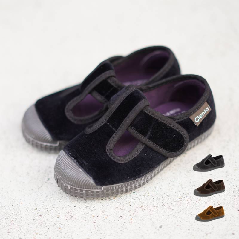 シエンタ ベロア Cienta ベルクロTストラップ /ジュニア スニーカー 靴 12.5-21cm 977075