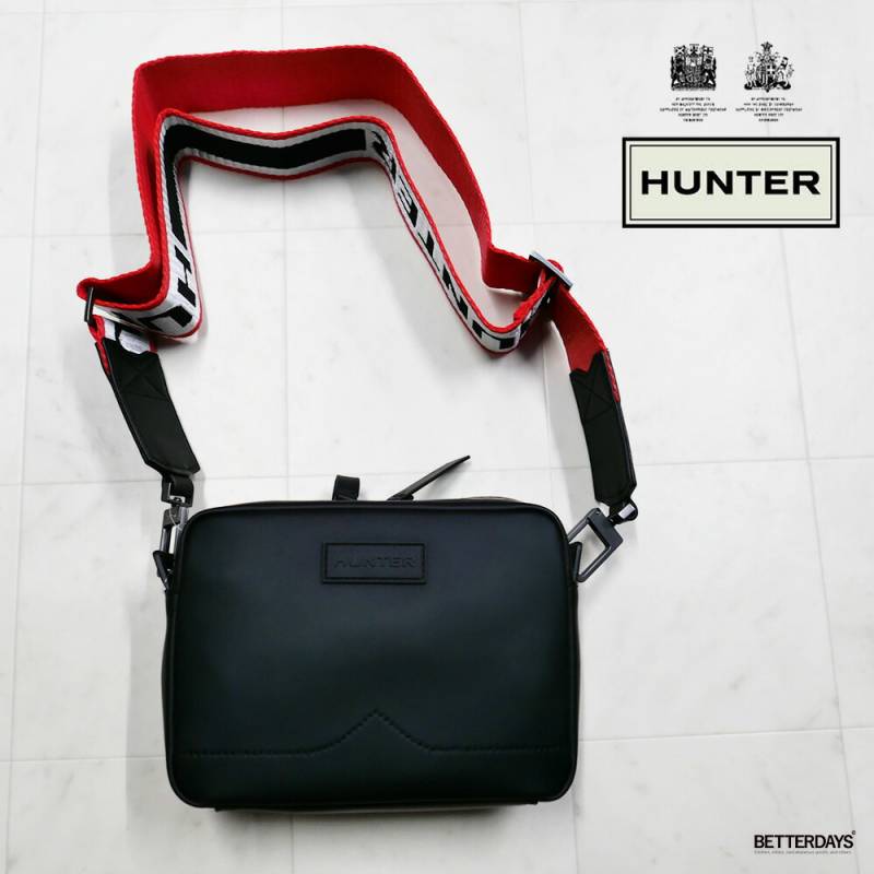 クロスボディバッグ ミニ   ハンター サコッシュ HUNTER オリジナル ラバライズド レザー ツー ストラップ ショルダーバッグ 