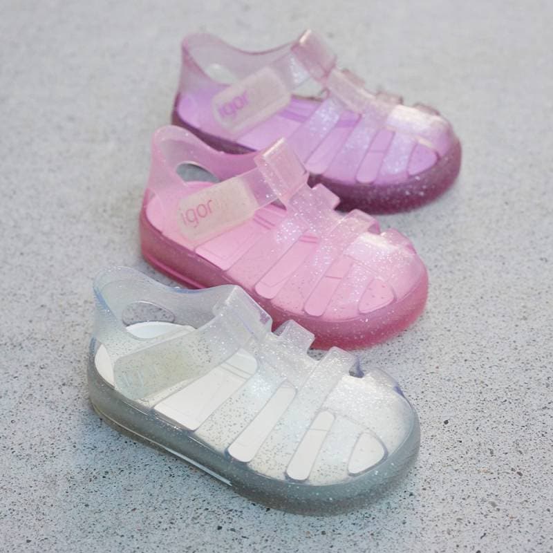 【26SS 予約】イゴール サンダル キッズ スター グリッター ラメ ベルクロ igor STAR GLITTER 11cm-21cm 【国内正規品】S10171 S10265