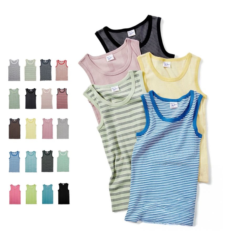 タンクトップ  ロバートピーミラー リブ Panel-rib Tanktop  Robert P.Miller (808c)