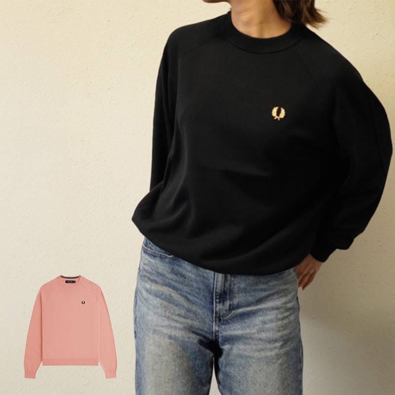 クルーネックニット  レディース セーター フレッドペリー CREW NECK JUMPER【国内正規品】 FRED PERRY  K1117