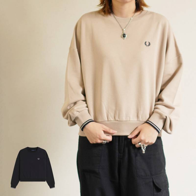 スウェット トレーナー レディース フレッドペリー TIPPED SWEATSHIRT【国内正規品】 FRED PERRY  G1148