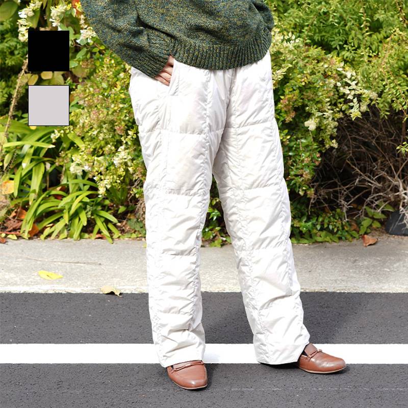 ダウンパンツ テーパード ユニセックス  TAPERED DOWN PANTS ベーシック  タイオン 体温 TAION-131TD