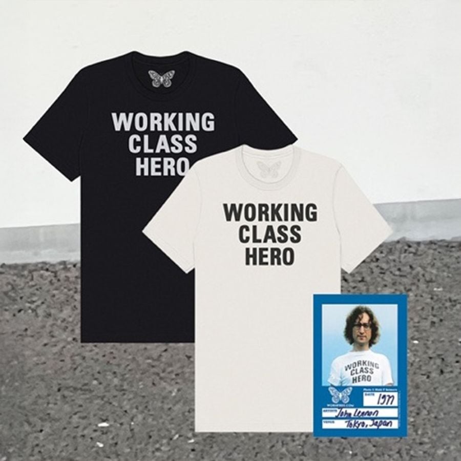 Tシャツ  ユニセックス ジョンレノン ワーキング クラス ヒーロー ウォーンフリー バンT  WORN FREE  JOHN LENON WORKING CLASS HERO TEE【国内正規品】WFR000000001