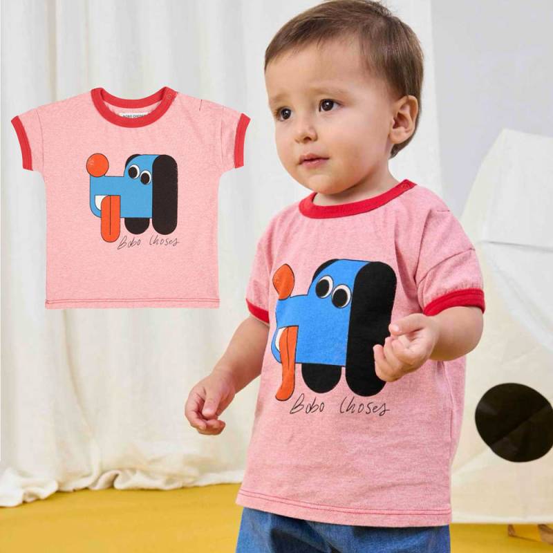 Tシャツ キッズ ボボ・ショーズ 半袖 トップス Doggy MateTシャツ SLEEVE T-SHIRT 【国内正規品】 Bobo Choses
