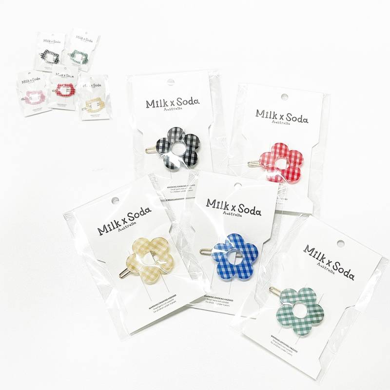 ヘアアクセサリー ヘアピン キッズ ミルク×ソーダ ミルクアンドソーダ ねこ 花 MILK×SODA kitty cat lara daisy hair clip【国内正規品】
