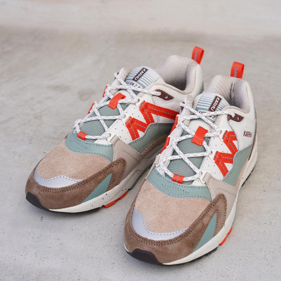 スニーカー レディース メンズ カルフ ユニセックス フュージョン 2.0 KARHU FUSION 2.0  PORTABELLA / NASTURTIUM   靴 運動靴 【国内正規品】22-25.5cm