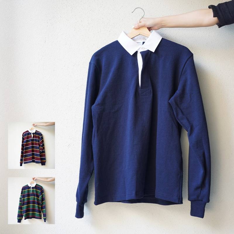 ラガーシャツ メンズ ユニセックス ポロシャツ BARBARIAN バーバリアン ラグビーカラー ロングスリーブ【国内正規品】12oz REGULER LONG / UFS（NEW JAPAN SIZE）