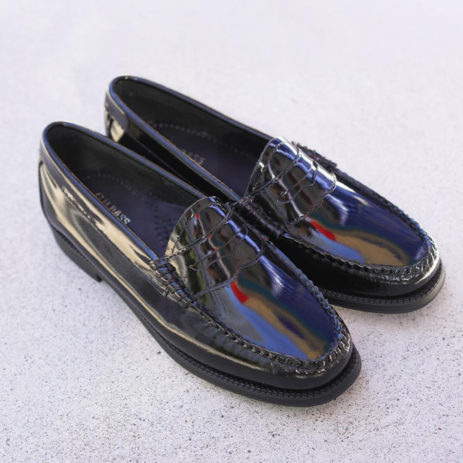 【期間限定SALE／10%OFF】ローファー レディース パテントレザー ジーエイチバス BLACK PATENT  G.H.BASS 【国内正規品】BA41711