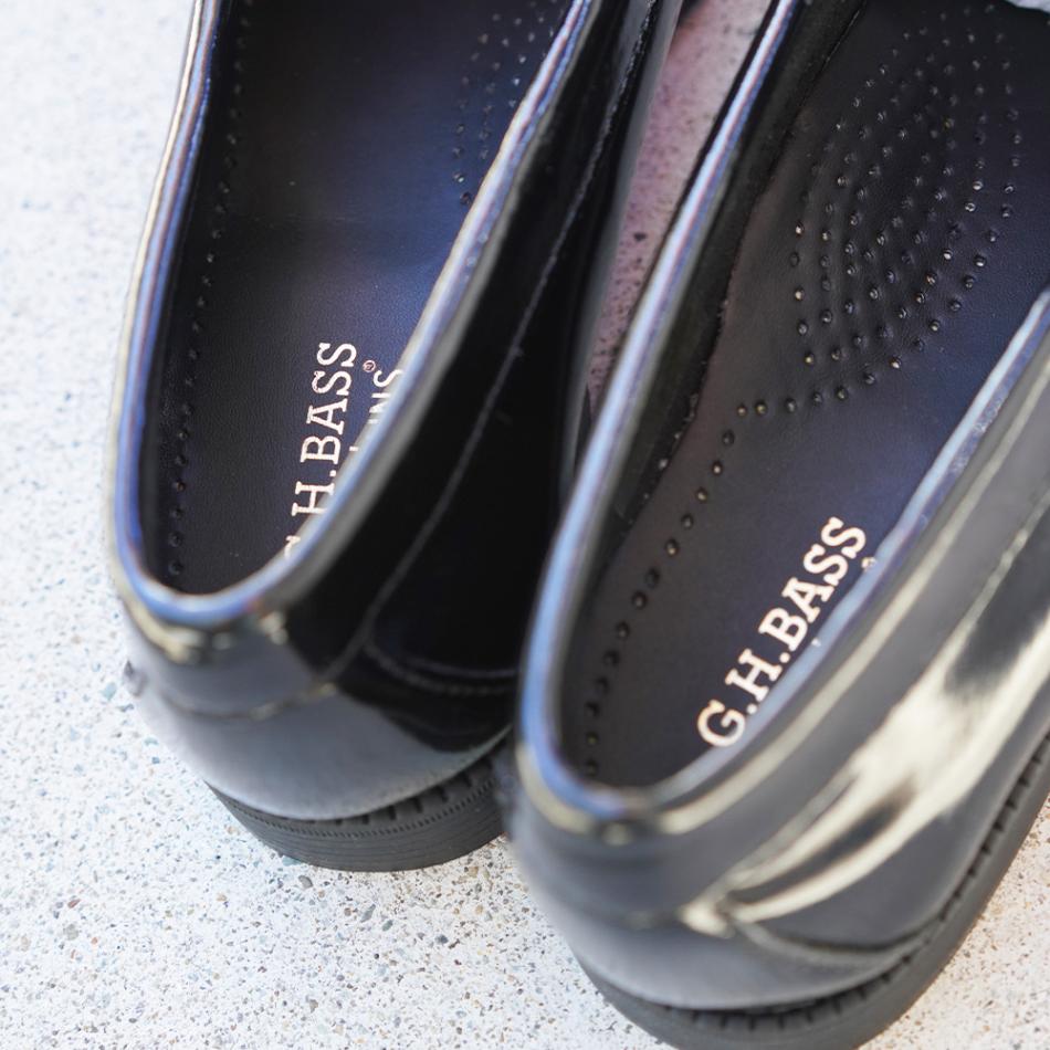 【期間限定SALE／10%OFF】ローファー レディース パテントレザー ジーエイチバス BLACK PATENT  G.H.BASS 【国内正規品】BA41711