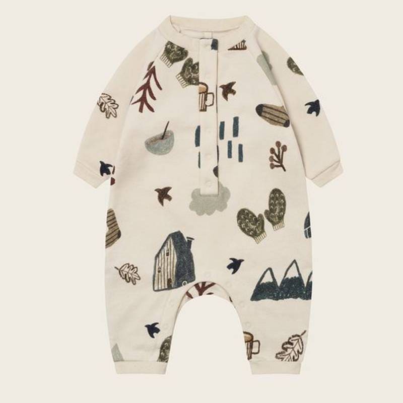 ロンパース キッズ  ベビー オーガニックズー Organic Zoo  Cosy Wild Onesie Undyed【国内正規品】 17cwildsie