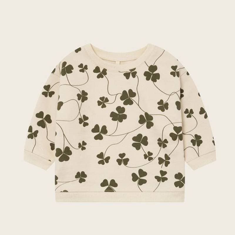 スウェット トレーナー キッズ ベビー オーガニックズー クローバー 総柄 Organic Zoo Clover Sweatshirt Undyed 【国内正規品】 17clvbsoz612