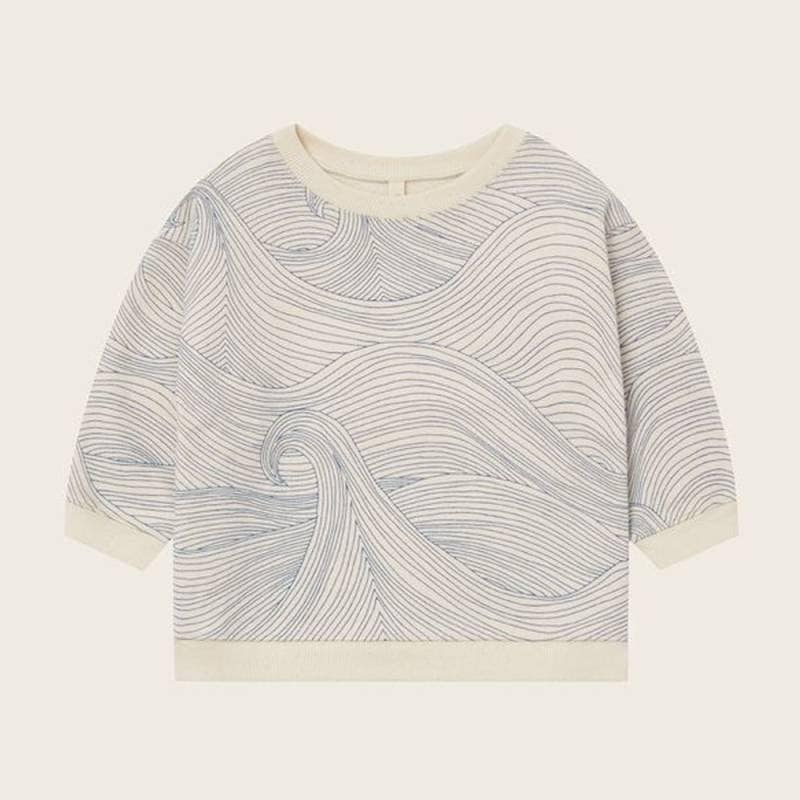 スウェット トレーナー キッズ ベビー オーガニックズー 総柄 Organic Zoo Seascape Sweatshirt Undyed【国内正規品】 17seabsoz
